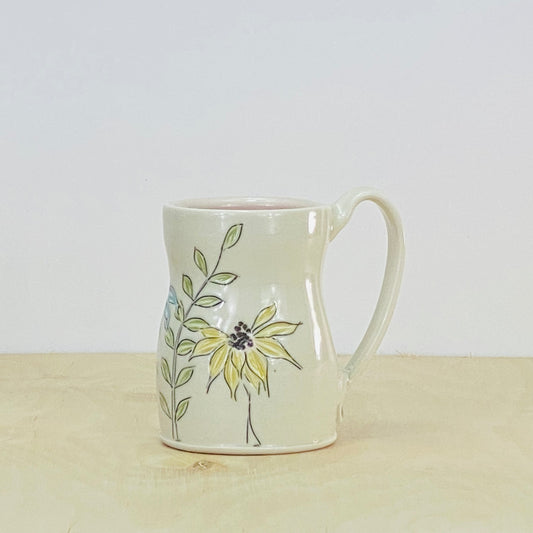 Mug with Flowers5-coneflower/delphinium