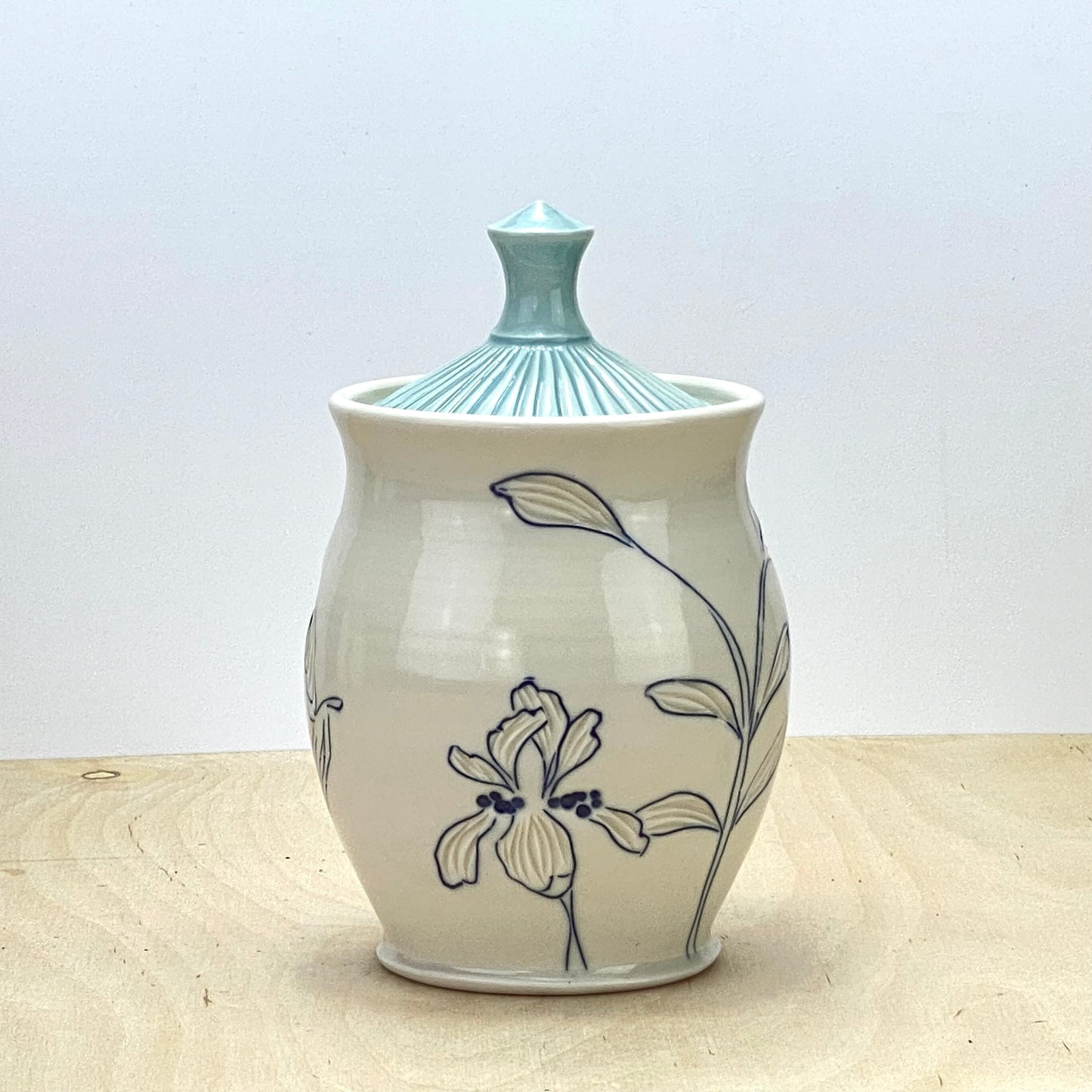Jar with Flowers-Foxglove/Echinacea