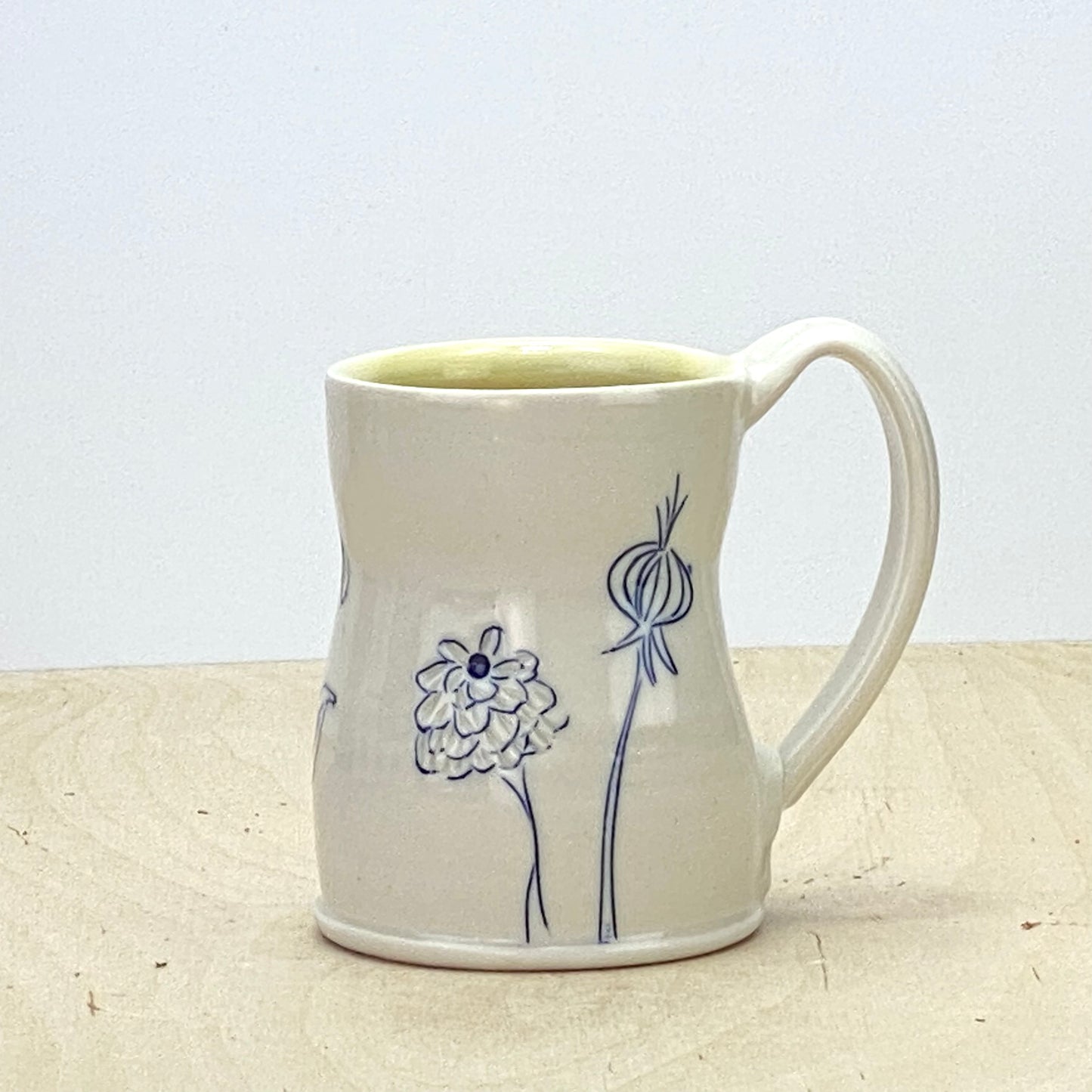 Mug with Flowers-foxglove/zinnia